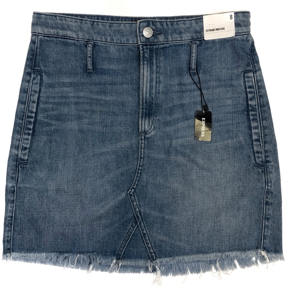 Express Denim Jean Mini Skirt